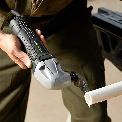 GALAX PRO 22000 OPM 1.5A Oscillating Multi Tool, 3 Degree Oscillating Angle with 3 Pieces Saw Blades, 1 Piece Semi Circle Blade Sanding Plate, 6 Pieces Sanding Papers for Sanding, Grinding - Image 5