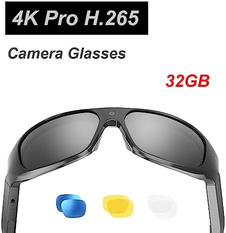 OhO 4K Pro Camera Glasses,24M Resolution H.265 Smart Glasses with Built-in 32GB Memory,UV400 Sunglasses for Outdoor Sport - Image 2