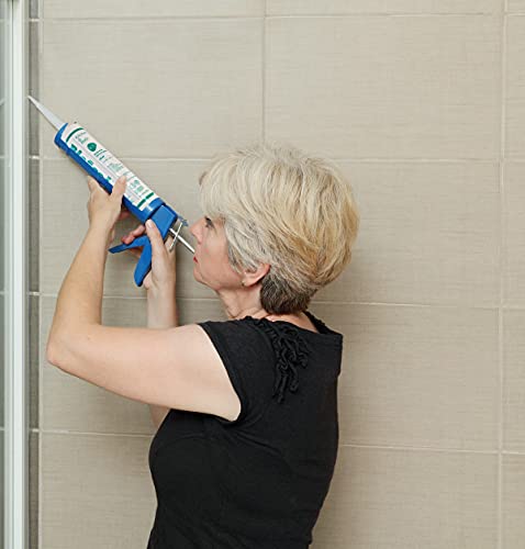 Clear BioSeal 100% Silicone Sealant Caulk Kitchen and Bath Grade, Waterproof and No Odor No Color Change 10.1 ounce Cartridge, Clear - Image 7