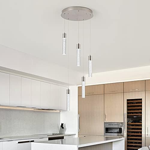 votag 5-Light Pendant Lights for Kitchen Island, Kitchen Pendant Lighting Over Island,Integrated Modern Pendant Light with Crystal 40W,6000k Dimmable - Image 7