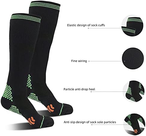 ZEPOHCK 2 Pairs Compression Socks for Men and Women,Running Support Socks for Running, Athletic, Flight Sock - Performance & Recovery - Image 6