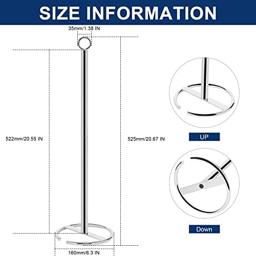 NearMoon Bath Toilet Paper Holder Stand, Free Standing Tissue Paper Storage with Reserve, Space Toilet 4 Rolls Holder for Bathroom/Kitchen Countertop-All Metal, Chrome Finish - Image 2