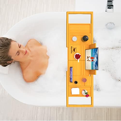 Premium Bathtub Caddy Tray - Bath Tray - Bath Tub Tray Table for Bathtub - Bath Caddy Tray for Bathtub, Expandable Size, Fits Most Bath Tubs - Image 4