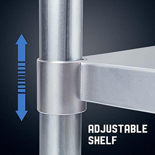 Profeeshaw Stainless Steel Prep Table NSF Commercial Work Table with Undershelf for Kitchen Restaurant 24×36 Inch - Image 3