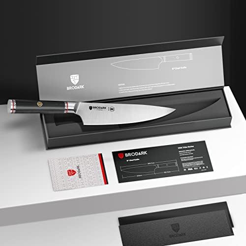 BRODARK Japanese Chef Knife,Professional Kitchen Knife in AUS-10 Steel, High-Class 8 Inch Chef's Knife with Ergonomic Handle, Ultra Sharp Cooking Knife for Home Cooks and Chefs, NSF Certified,Gift Box - Image 6