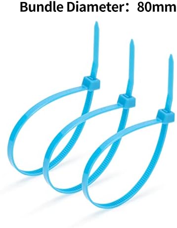 XINGO 100 PCS 12 inch Cable Zip Ties Heavy Duty,120 lbs Tensile Strength, Self-Locking Premium Nylon Zip Ties for Indoor and Outdoor Use (Sky Blue) - Image 3