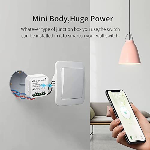 eMylo Mini Smart Zigbee Relay Switch Wireless Remote Control Zigbee Light Switch AC 220V Built-in Switch Relay Module 16A DIY Timer Voice Control for Home Automation Compatible with amazon Alexa Echo - Image 8