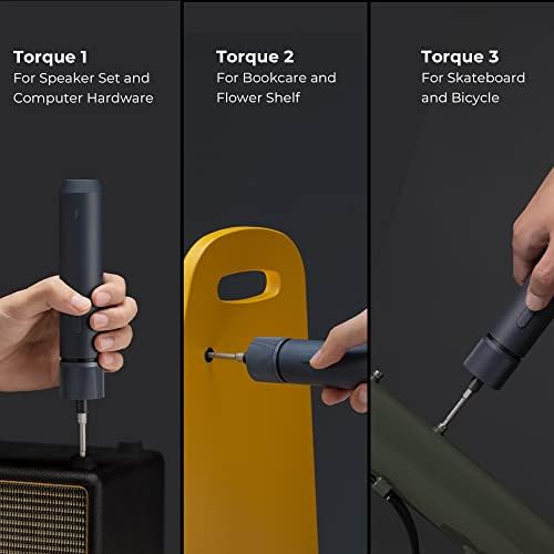 HOTO Electric Screwdriver Kit, 3.6V Cordless Screwdriver Set, Upgraded Capacity, Magnetic Case Lid, Mechanical Knob, 25 S2-steel Bits, 1500 mAh 800 Times, Manual & Electric, USB-C Charging, LED Light - Image 7