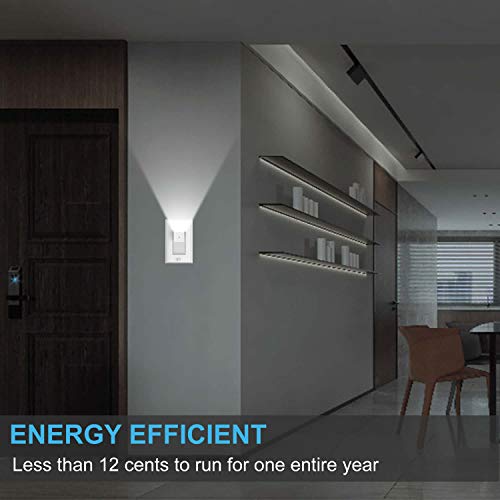 2 Pack Illuminated Light Switch, Decora Paddle Rocker Light Switch with LED Night Light, Automatic On/Off Sensor, Single Pole, 15Amp 120/277Volt, White - Image 3