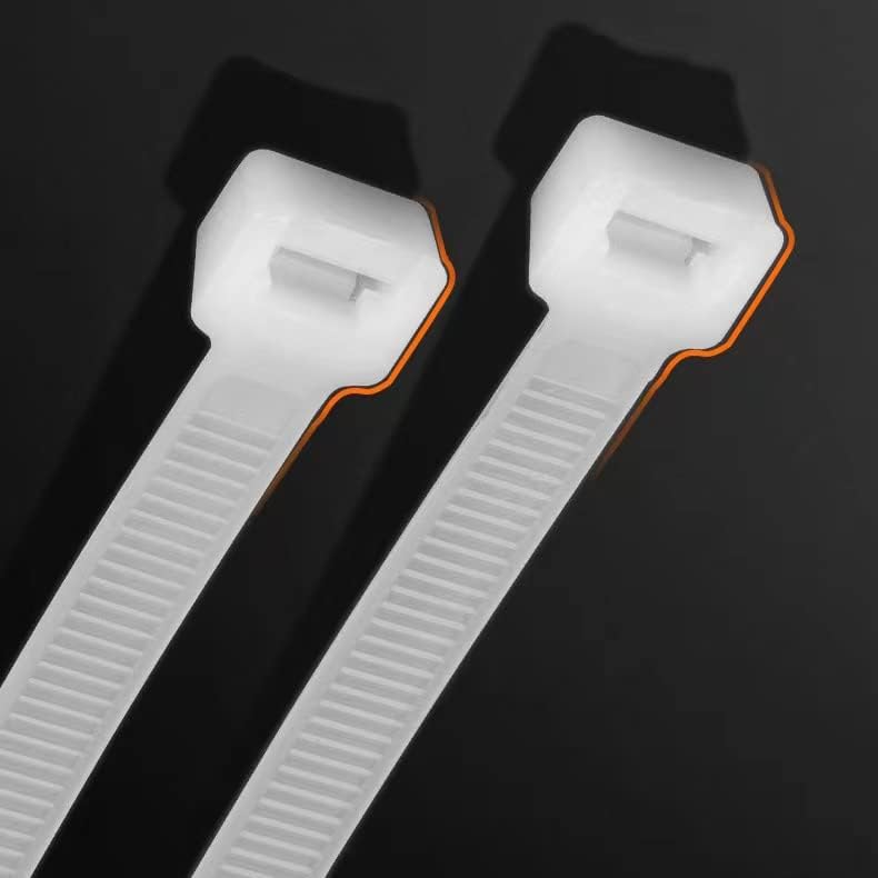 8 Inch White/Clear Zip Ties, hight Strength, UV Resistant Strong Nylon Cable Ties,Wire Ties Wraps for Craft Cable Management for Home Office Garden Fence Garage Indoor Outdoor 500 pack - Image 8