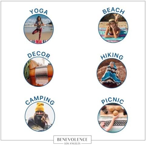 Authentic Mexican Blanket - Park, Handwoven Serape Blanket, Perfect as Beach, Picnic , Outdoor , Yoga , Camping , Car , Woven Blanket (Coral) - Image 3