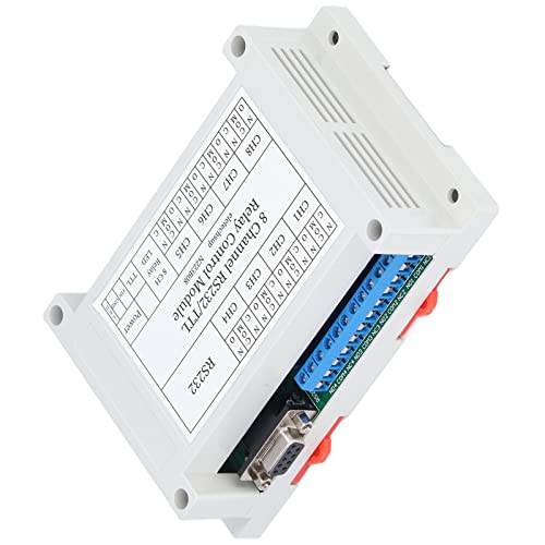 DC 12V Relay Module, RS232 Interface Serial Port Remote Control Switch Multifunctional with LED Indicator 8-Channel Relay Board for Remote Control System, Smart Home(with Shell) - Image 7