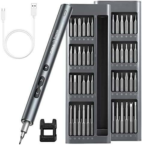 AMIR 62 In 1 Automatic Screwdriver, Mini Electric Precision Screwdriver Set, Power Small Cordless Torque Repair Tools With 48 Magnetic Bits, Led Light, USB Charge, Fix Phone Laptop Toys Watch Camera