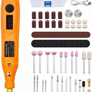 GOXAWEE Mini Cordless Rotary Tool with 105pcs Accessories, 5-Speed 18000rpm and USB Charging, Multi-Purpose Power Rotary Tool with 3.7V Li-ion Battery for Handmade Crafting and DIY Creations.