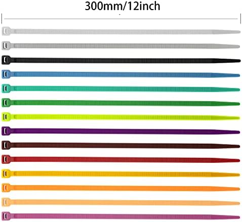 XINGO 100 PCS 12 inch Cable Zip Ties Heavy Duty,120 lbs Tensile Strength, Self-Locking Premium Nylon Zip Ties for Indoor and Outdoor Use (Sky Blue) - Image 2