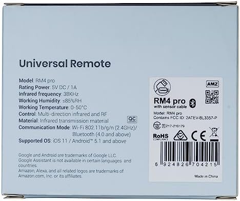 Broadlink RM4 pro Smart IR/RF Remote Control Hub with Sensor Cable-WiFi IR/RF Blaster for Smart Home Automation, TV, Curtain, Shades Remote, Works with Alexa, Google Assistant, IFTTT (RM4 pro S) - Image 10