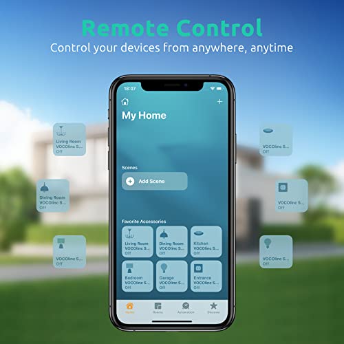 VOCOlinc Homekit Smart Plug Works with Alexa, Apple Home, Google Assistant, WiFi Smart Plug That Work with Alexa, Electrical Timer Outlet Support Siri, No Hub Required, 15A, 2.4GHz, 110~120V (3 Pack) - Image 5