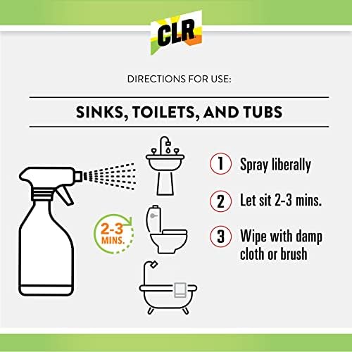 CLR Brilliant Bath Foaming Bathroom Cleaner Spray - For Use On Toilet, Bath, Shower, Sink, Glass, Stainless Steel - Fresh Scent, 26 Ounce Bottle (Pack Of 2) - Image 6