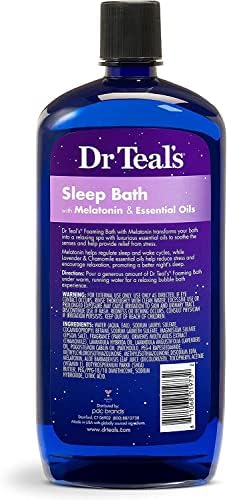 Dr. Teal's Foaming Bath Variety Gift Set (2 Pack, 34oz Ea.) - Melatonin Sleep Soak & Glow & Radiance with Vitamin C and Citrus Essential Oils - Moisturizes Skin & Promotes a Better Nights Sleep - Image 3