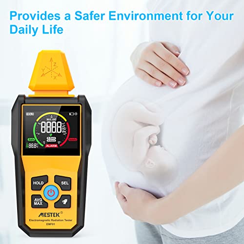 EMF Meter MESTEK Electromagnetic Field Radiation Detector Handheld Digital LCD EMF Reader, Temperature Detector,Tester for Home EMF Inspections, Office, Outdoor and Ghost Hunting - Image 7