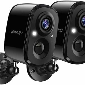 Wireless Outdoor Security Camera Kit, 1080P Outdoor Camera w/ Color Night Vision, AI & PIR Motion Detection, Easy to Install, 2-Way Talk, Cloud/SD, Battery Powered Security Camera Set for Home, Black