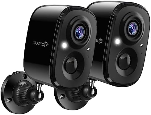 Wireless Outdoor Security Camera Kit, 1080P Outdoor Camera w/ Color Night Vision, AI & PIR Motion Detection, Easy to Install, 2-Way Talk, Cloud/SD, Battery Powered Security Camera Set for Home, Black