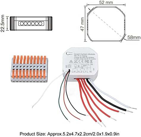 2 Way Curtain Control Module, 90‑250V Smart Curtain Switch Module Household Intelligent Simple for DIY - Image 7