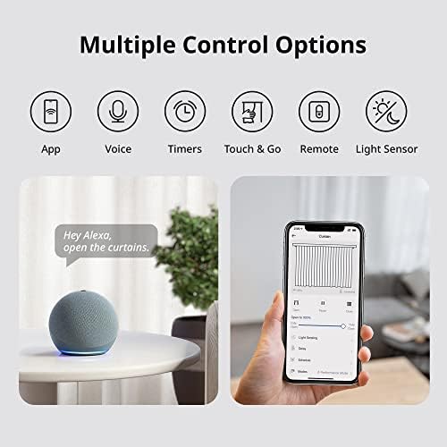 SwitchBot Curtain Smart Electric Motor with Hub 2 - WiFi Thermometer Hygrometer, IR Remote Control, Link SwitchBot to Wi-Fi (Support 2.4GHz), Compatible with HomeKit&Alexa&Google Assistant - Image 3