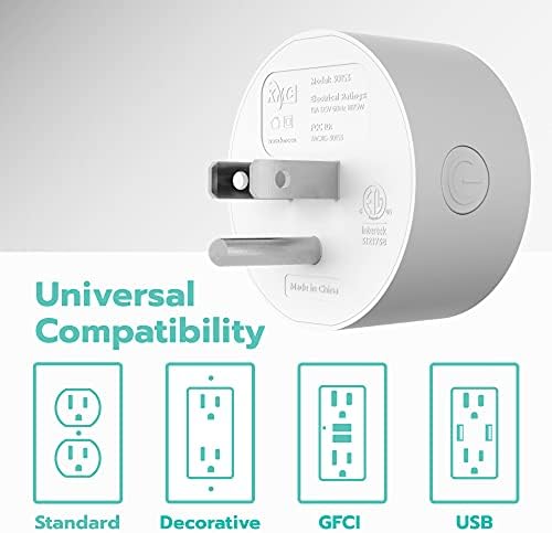 KMC Smart Plug Mini 4-Pack, Wi-Fi Outlets for Smart Home, Remote Control Lights and Devices from Anywhere, No Hub Required, ETL Certified, Works with Alexa and Google Home - Image 6