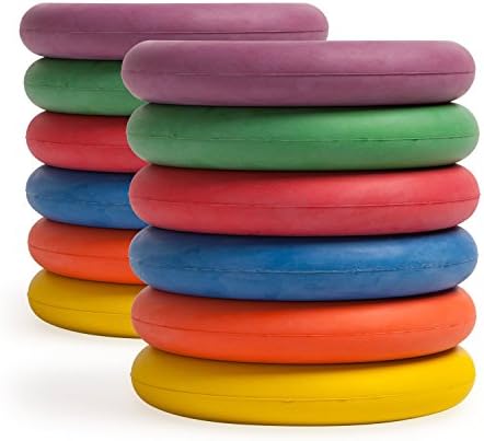 Champion Sports Deck Tennis Rings: Outdoor Party, Beach & Playground Game for Adults, Kids & Families - Set of 12 Rubber Disks for Tennikoit Games