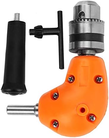 9.35mm/0.4in Connecting Shaft 90 Degree Right Angle Drill Attachment Portable Compact Punch Adapter Attachment Tool for Household Workplace Industry