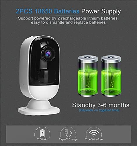 ARMIDO Outdoor Expandable Wireless Security Camera System 2PCS 3MP Wire Free Rechargeable Battery Powered Security Cameras 30ft Night Vision,PIR Motion Detection, 2-Way Audio (2-Cam Kit) - Image 8