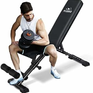 FLYBIRD Weight Bench, Adjustable Strength Training Bench for Full Body Workout with Fast Folding-New Version
