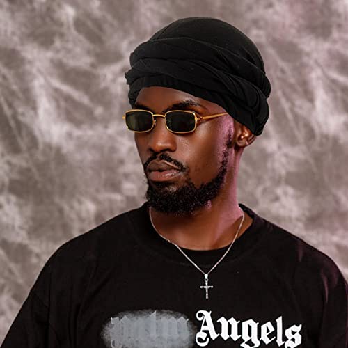 Yohou 2PCS Turban for Men Halo Turban Satin Lined Turban for Men Head Wraps for Men Women Men’s Turban for Sleeping Nature Hair - Image 5