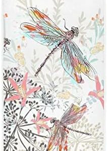 ZOEO Hand Towel Sets Dragonfly Bloom Bouquet Spring Dish Towels Cotton Face Towel Bath Decor Set for Girls 30x15 inch Gym Yoga Beach Towels