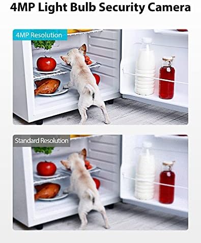 LaView 4MP Bulb Security Camera 2.4GHz,360° 2K Security Cameras Wireless Outdoor Indoor Full Color Day and Night, Motion Detection, Audible Alarm, Easy Installation, Compatible with Alexa - Image 4