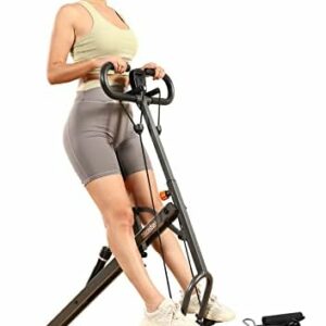 Niceday Hydraulic Squat Machine Exercise Equipment with LCD Monitor, Rowing Machine for Indoor Workout, 220 LBS Loading Capacity