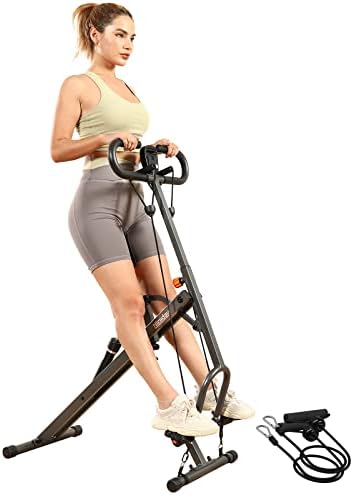 Niceday Hydraulic Squat Machine Exercise Equipment with LCD Monitor, Rowing Machine for Indoor Workout, 220 LBS Loading Capacity