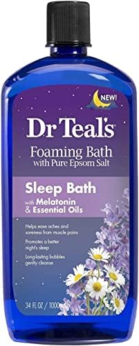 Dr. Teal's Foaming Bath Variety Gift Set (2 Pack, 34oz Ea.) - Melatonin Sleep Soak & Glow & Radiance with Vitamin C and Citrus Essential Oils - Moisturizes Skin & Promotes a Better Nights Sleep - Image 2
