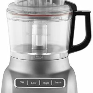 KitchenAid RKFP0922CU Food Processor with ExactSlice System 9-Cup, Contour Silver, (Renewed)