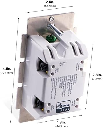 Enbrighten Z-Wave Smart Motion Sensor Light Indoor, On/Off, Vacancy/Occupancy Sensor, Includes White & Almond, Zwave Hub Required, Works with SmartThings, Wink, & Alexa, Smart Light Switch, 26931 - Image 9
