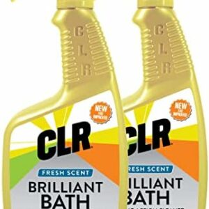 CLR Brilliant Bath Foaming Bathroom Cleaner Spray - For Use On Toilet, Bath, Shower, Sink, Glass, Stainless Steel - Fresh Scent, 26 Ounce Bottle (Pack Of 2)