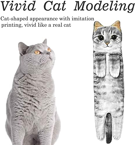 Yeikbuxa Cat Hand Towels for Bathroom Kitchen, Soft and Absorbent, Cat Gifts Cute Decorative Cat Decor Hanging Washcloths Face Towels, Funny Gifts for Cat Lovers（Grey） - Image 6