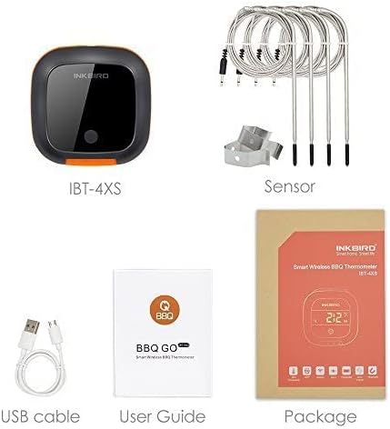 Inkbird IBT-4XS Bluetooth Wireless Grill BBQ Thermometer for Grilling with 4 Probes, Timer, Alarm,150 ft Barbecue Cooking Kitchen Food Meat Thermometer for Smoker, Oven, Drum - Image 2