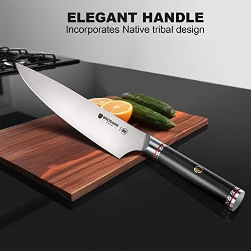BRODARK Japanese Chef Knife,Professional Kitchen Knife in AUS-10 Steel, High-Class 8 Inch Chef's Knife with Ergonomic Handle, Ultra Sharp Cooking Knife for Home Cooks and Chefs, NSF Certified,Gift Box - Image 4