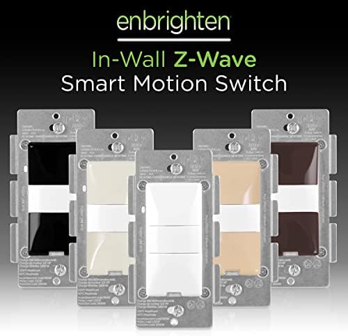 Enbrighten Z-Wave Smart Motion Sensor Light Indoor, On/Off, Vacancy/Occupancy Sensor, Includes White & Almond, Zwave Hub Required, Works with SmartThings, Wink, & Alexa, Smart Light Switch, 26931 - Image 7