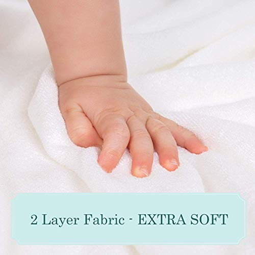HIPHOP PANDA Bamboo Baby Washcloths - 2 Layer Soft Absorbent Newborn Bath Face Towel - Natural Baby Wipes for Delicate Skin - Baby Registry as Shower(6 Pack) - Image 3