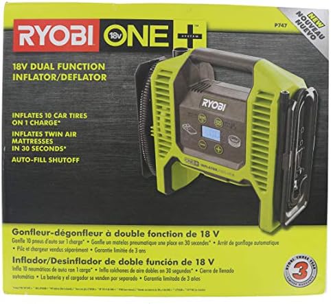 RYOBI 18V ONE+ DUAL FUNCTION Battery Powered INFLATOR/DEFLATOR. (Tool only). - Image 7