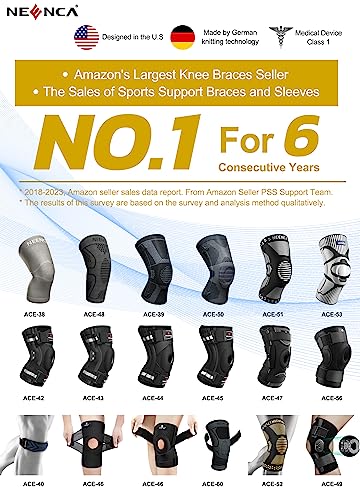 NEENCA Copper Knee Brace for Knee Pain, Professional Knee Support with Patella Pad & Side Stabilizers, Plus Size Compression Sleeve for Sport, Workout, Arthritis, ACL, Joint Pain Relief, Meniscus Tear - Image 8