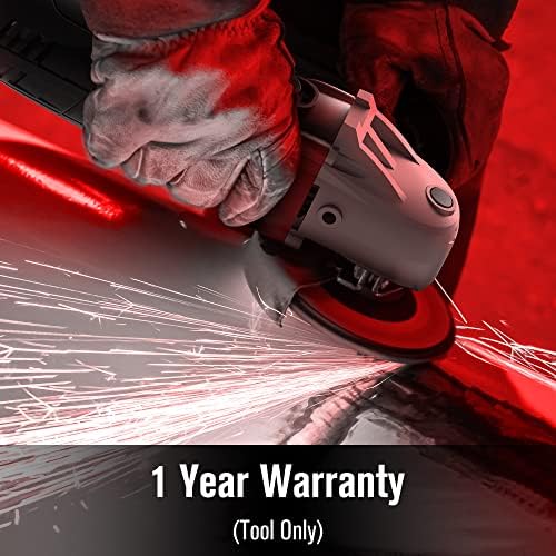 KEYFINOOL 6 Amp Grinder Power Tools, 12000RPM 4-1/2Inch Angle Grinder Tools With 3 Position Adjustable Support Handle, Fast Heat Dissipation, Include Spanner, Safety Guard for Grinding/Cutting - Image 6